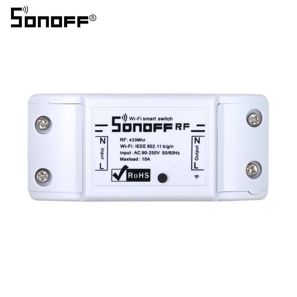 Itead sonoff rf smart home wifi trådløs switch automatisering relæmodul timer gør-det-selv fjernbetjening  ac 90-250v 220v 433 mhz