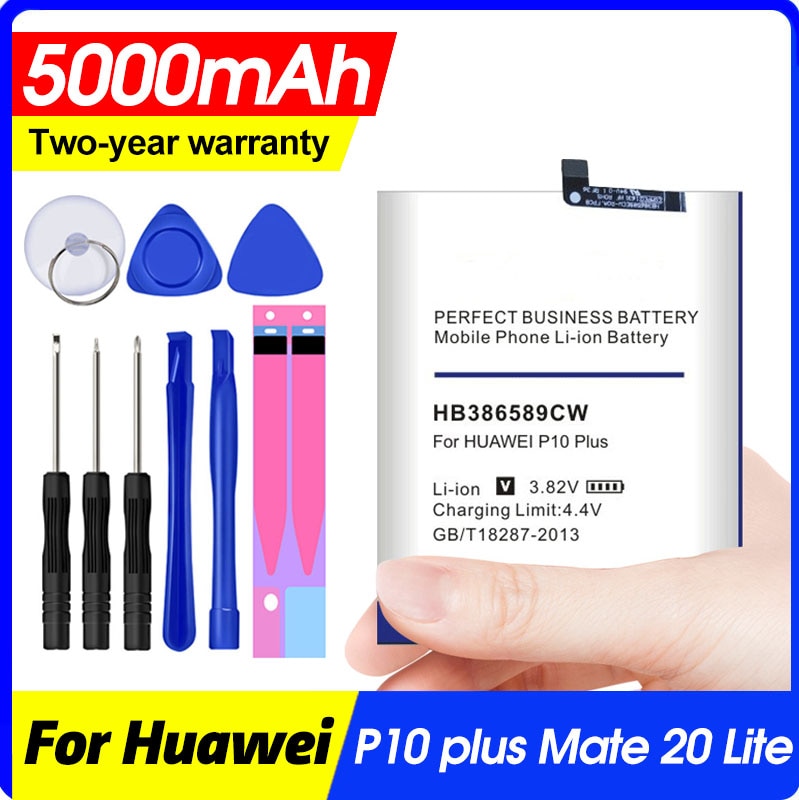 HB386589ECW 5000mAh para HUAWEI P10 plus /Mate 20 Lite SNE-LX1, batería de SNE-LX2