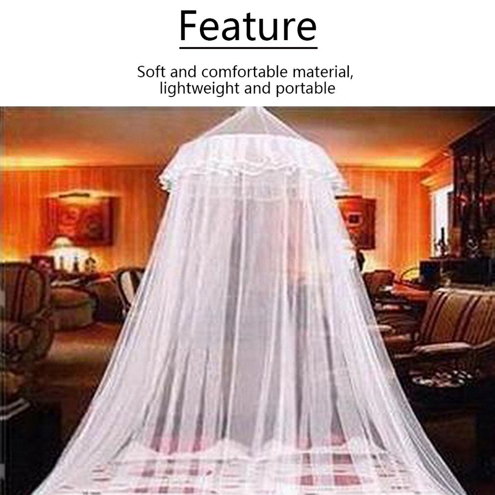 3Colors Summer Elgant Hung Dome Mosquito Net For Double Bed Summer Polyester Mesh Fabric Home bedroom Baby Hanging Decor