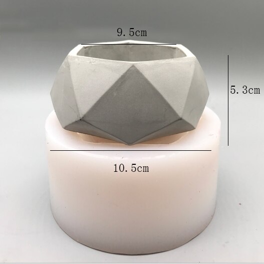 Concrete Planter Molds Cement Beton Flower Pot Molds Garden Pot Molds: Light Grey
