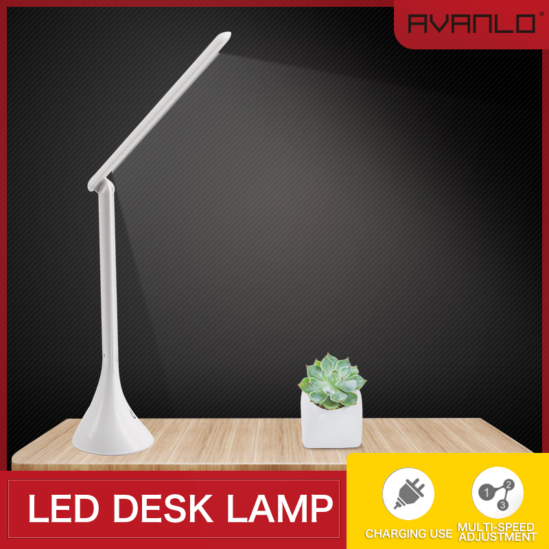 LED Touch Tafellamp Opvouwbare USB Aangedreven Dimmen Bureaulamp LED Oogbescherming Leeslamp Student Werken Bureaulamp Lampe