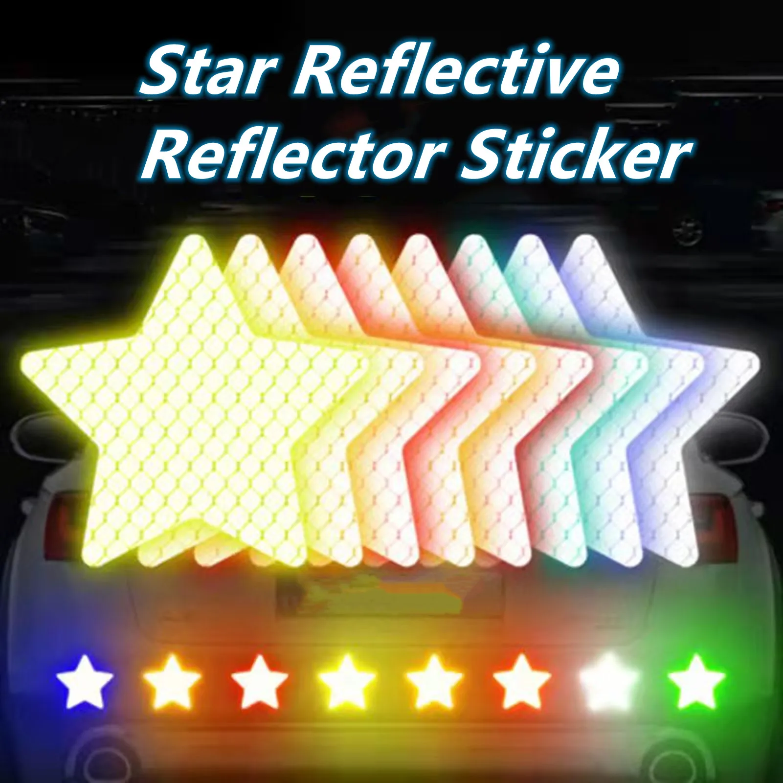 Reflective Stickers Car Motorcycle Luminous Accessories Safety Warning Tape Helmet Stroller Stickers Car Decoration Accessories