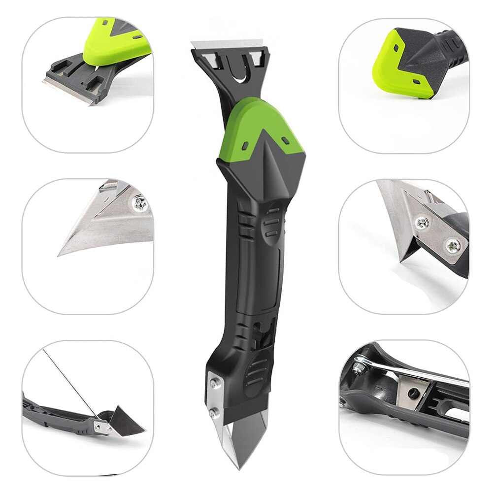 5In1 Silicone Remover Smooth Scraper Remover Grout Kit Tools Plastic Hand Tools Set Kitchen Gadgets Accessories