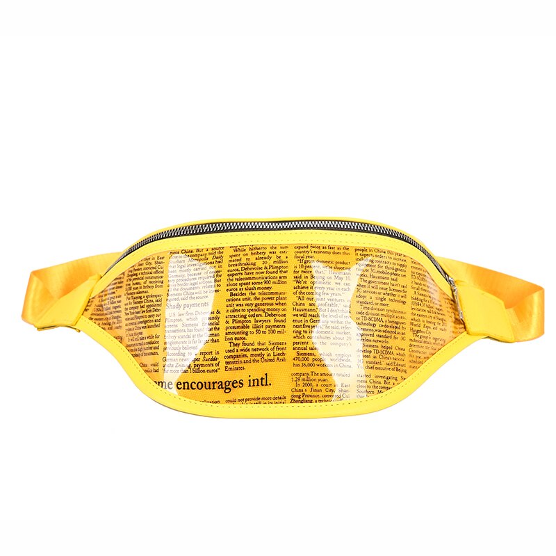 Dames letter print pvc heuptas heuptas reis heuptas portemonnee borsttas: C