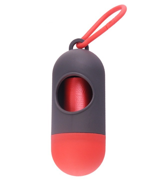 Sac poubelle pour chien avec distributeur de sacs à excréments et Clip de transport comprenant 1 rouleau (15 sacs) sacs anti-fuite respectueux de la terre pour animaux de compagnie: tan