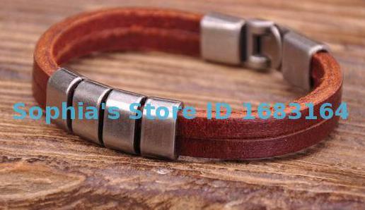 G117 Braun Kühlen Metallschließe Surfer Leder Herren Armbinde Armbinde Manschette Neue: Ursprünglich Titel