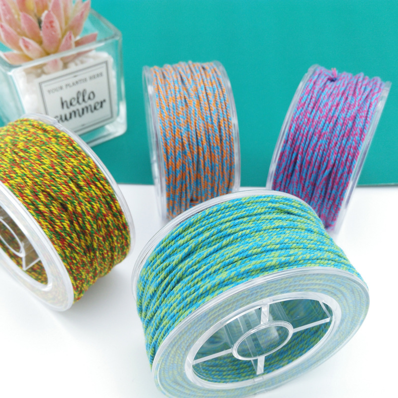 30M bawełniany przewód nylonowy 1.2mm chińnarty węzeł makrama przewód koraliki na nitkach ciąg DIY pleciona bransoletka tworzenia biżuterii DIY frędzle