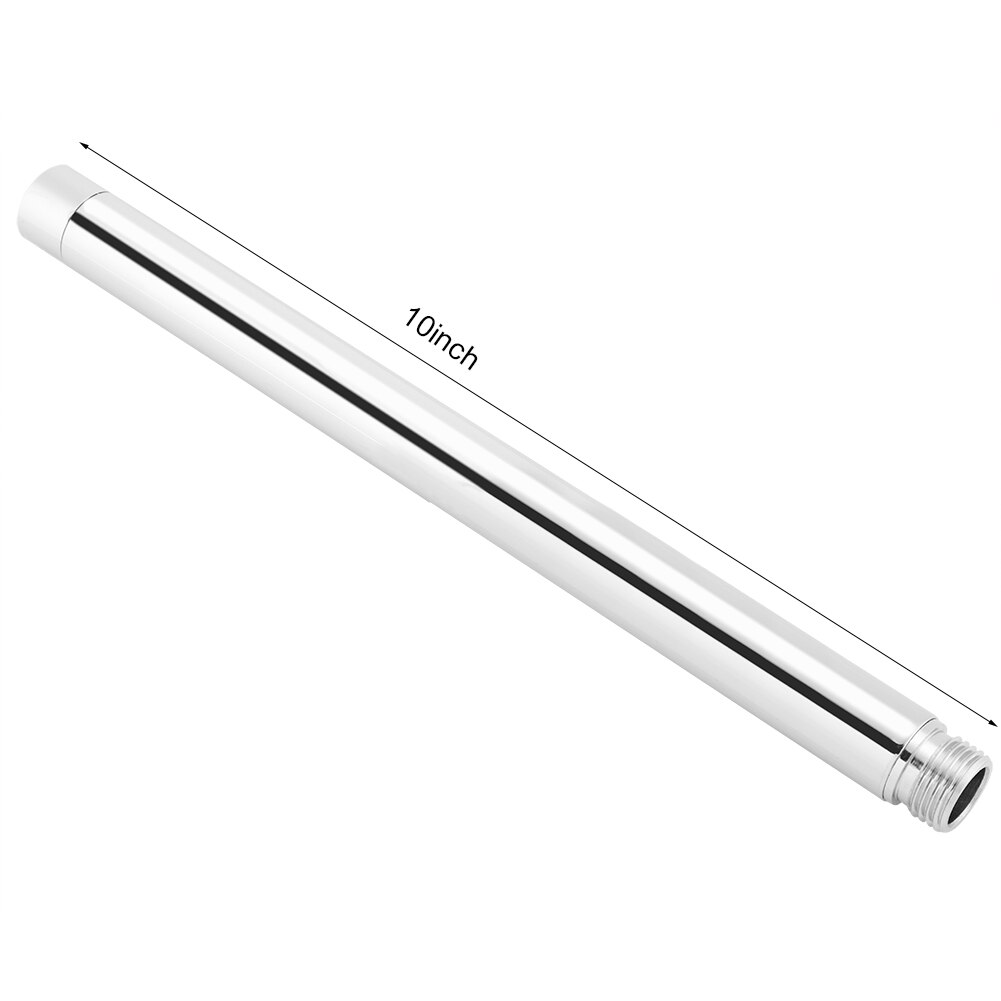 Extension Rain Shower Arm Handheld Stainless Steel Extender Tube Shower Bathroom Spray Head Extension Rod 6"/10"