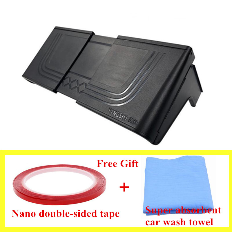 Gratis tape wash håndklæde bilnavigation solskærm gps solskærmscover til 7-12 tommer universal selvklæbende barriere lyscover