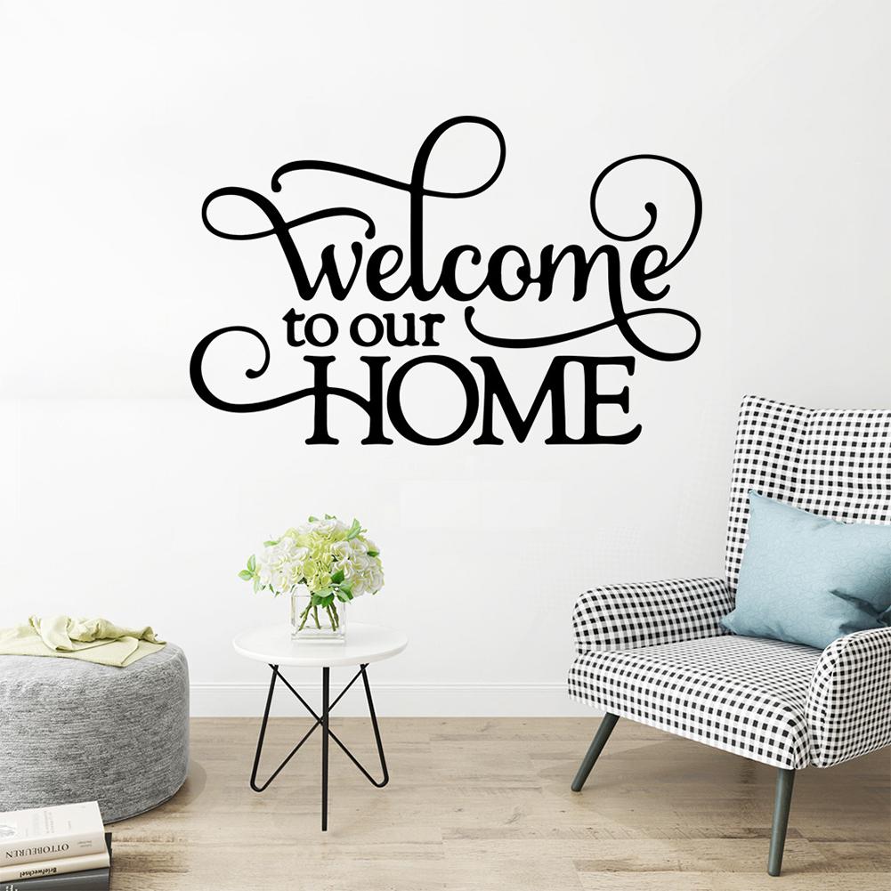 AsyPets Welcome to Our Home Wall Sticker Home Waterproof Decal Decoration