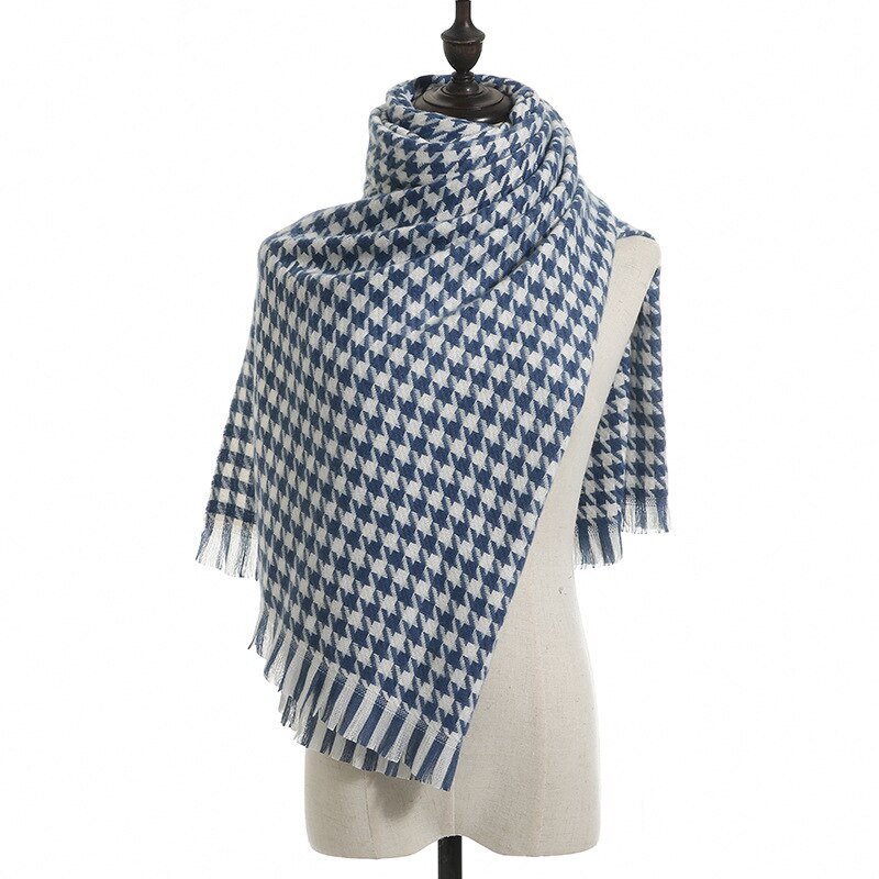Breipatroon Dames sjaal Helene met franjes Breipatroon Dames sjaal Helene met franjes