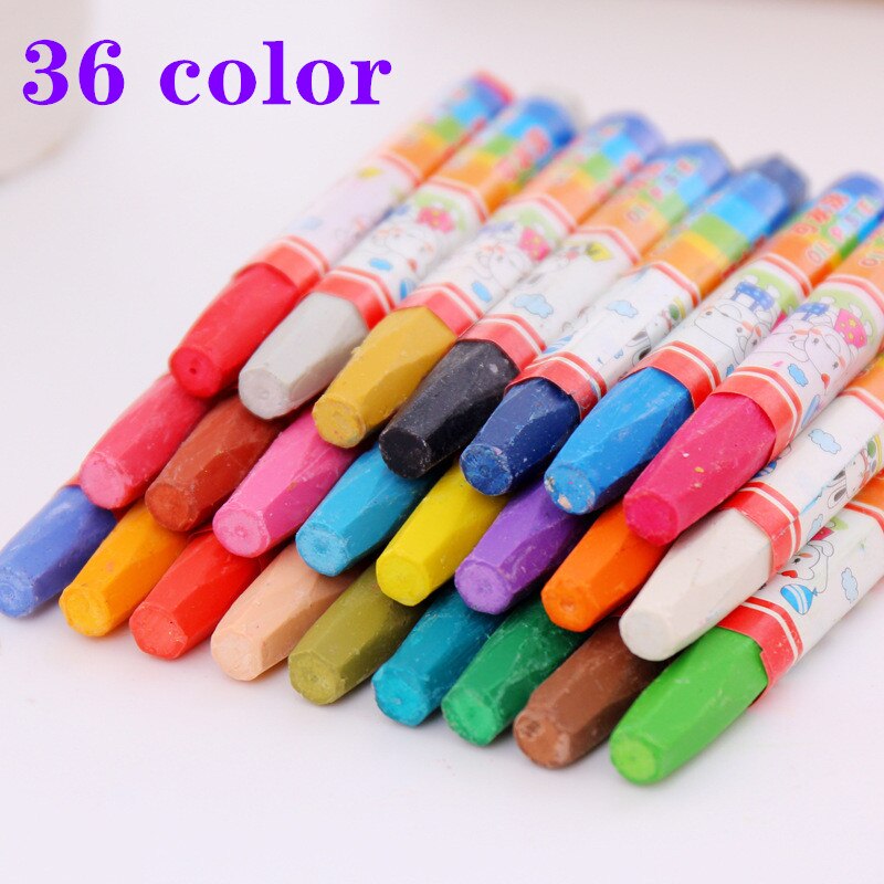 12/18/24 Color Oil Pastel Non-Toxic Wax Crayon Stick Angular Painting Drawing Pen for Student Graffiti Crayons Stationery: 36 color