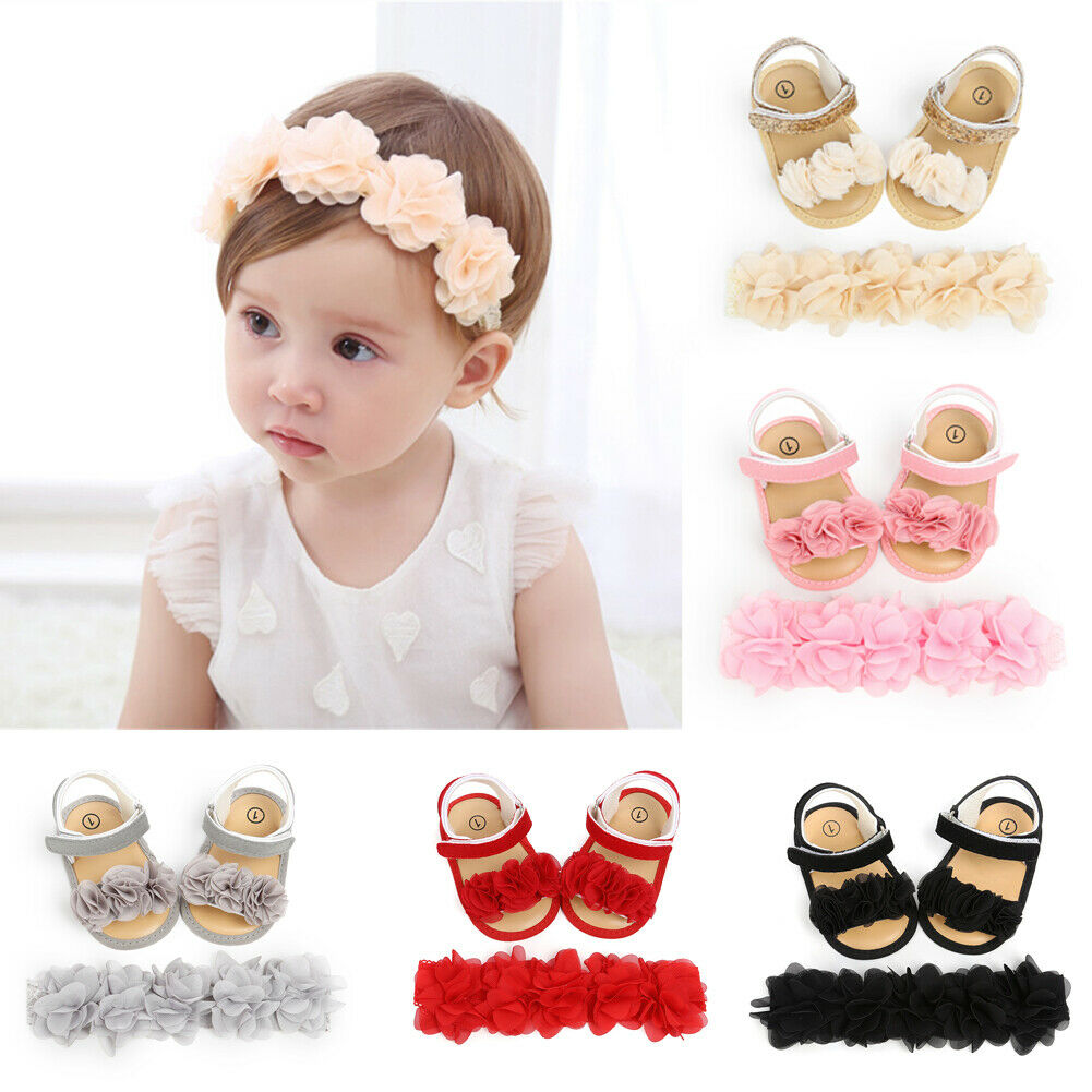 Pudcoco Nette Prinzessin Blumen Baby Mädchen Sandalen Anti-Unterhose Weiche Sohle Schuhe Kleinkind Prewalker Mokassin Baby Erste Sommer Wanderer