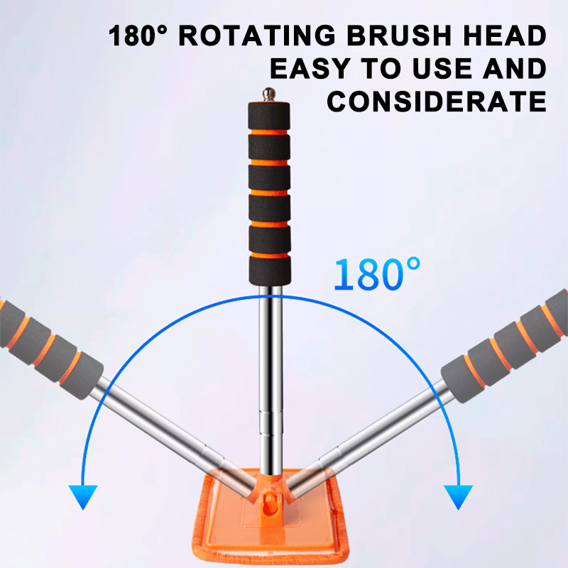 SEAMETAL Auto Voorruit Reinigingsborstel Vensterglas Schone Ruitenwisser Schaalbare Lange Steel Krasvrij Zachte Washandje Wassen Tool
