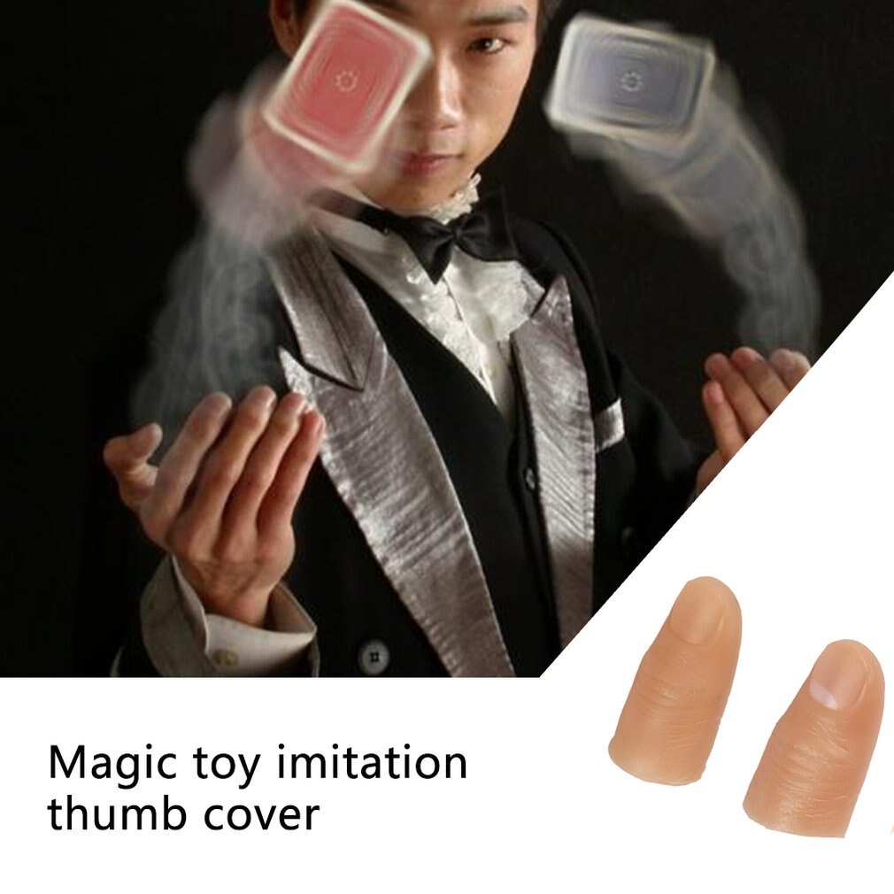 5pcs Funny Toy Soft Simulation Thumb Large Size Finger Sleeve With Nails Prosthetic Finger Magic Prop Toys