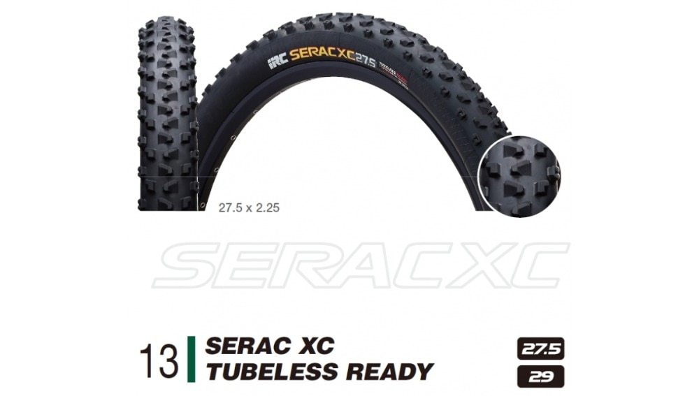 IRC Serac XC Tubeless Ready 27,5x2,25/29x2,10 llanta para bicicleta MTB, agente de piezas de bicicleta negra