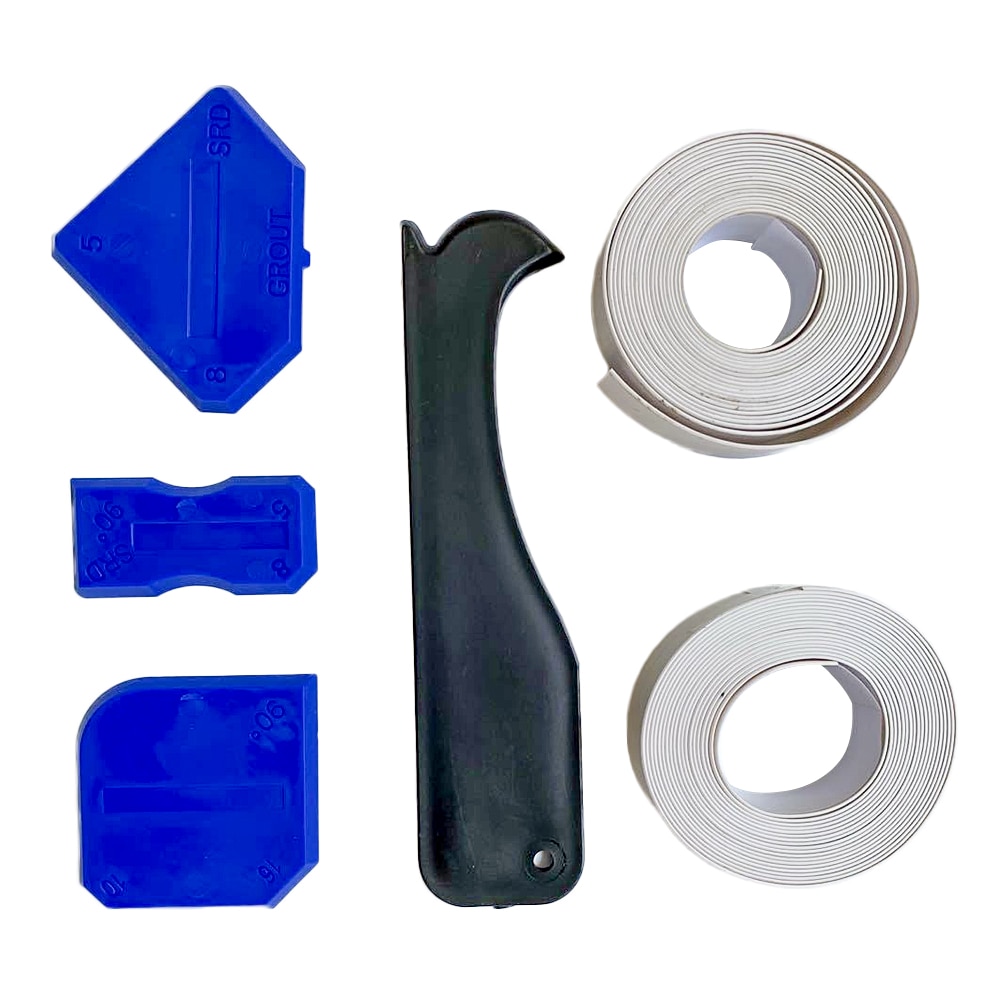 6pcs Scraper Caulk Remover Scraper and Sealing Tape Silicone Sealant Caulking Tool Kit