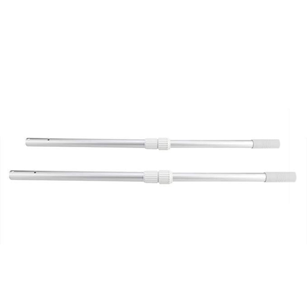 Portable Aluminum Alloy Telescopic Handle Stick for Brushes Salvage Net Swimming Pool Cleaning Tool