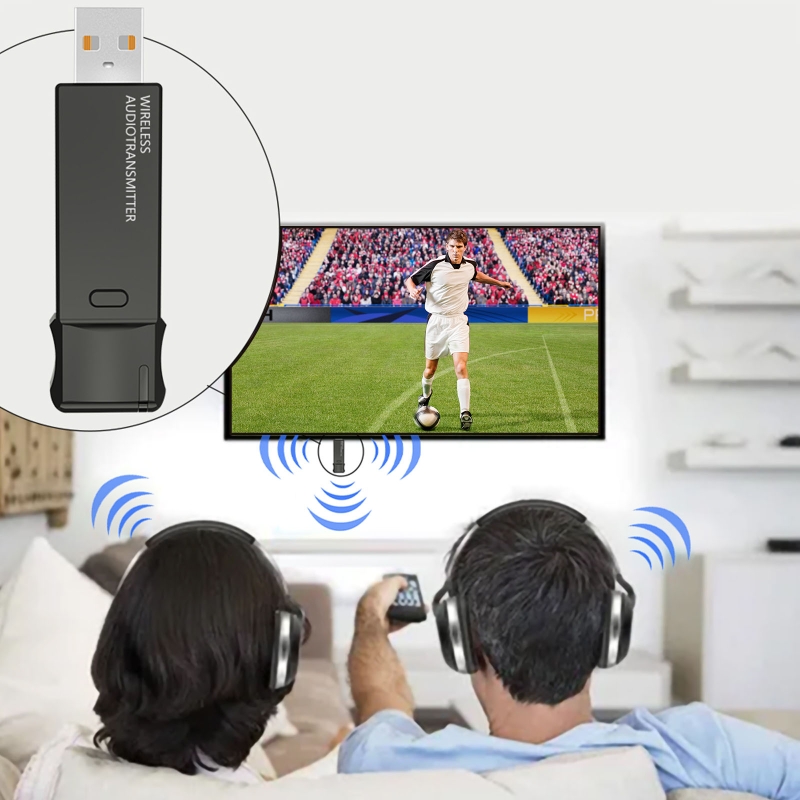 USB Dongle Bluetooth-compatible BT 5.3 Adapter Wireless Transmitter 3.5mm AUX Jack aptx for Speaker TV Computer