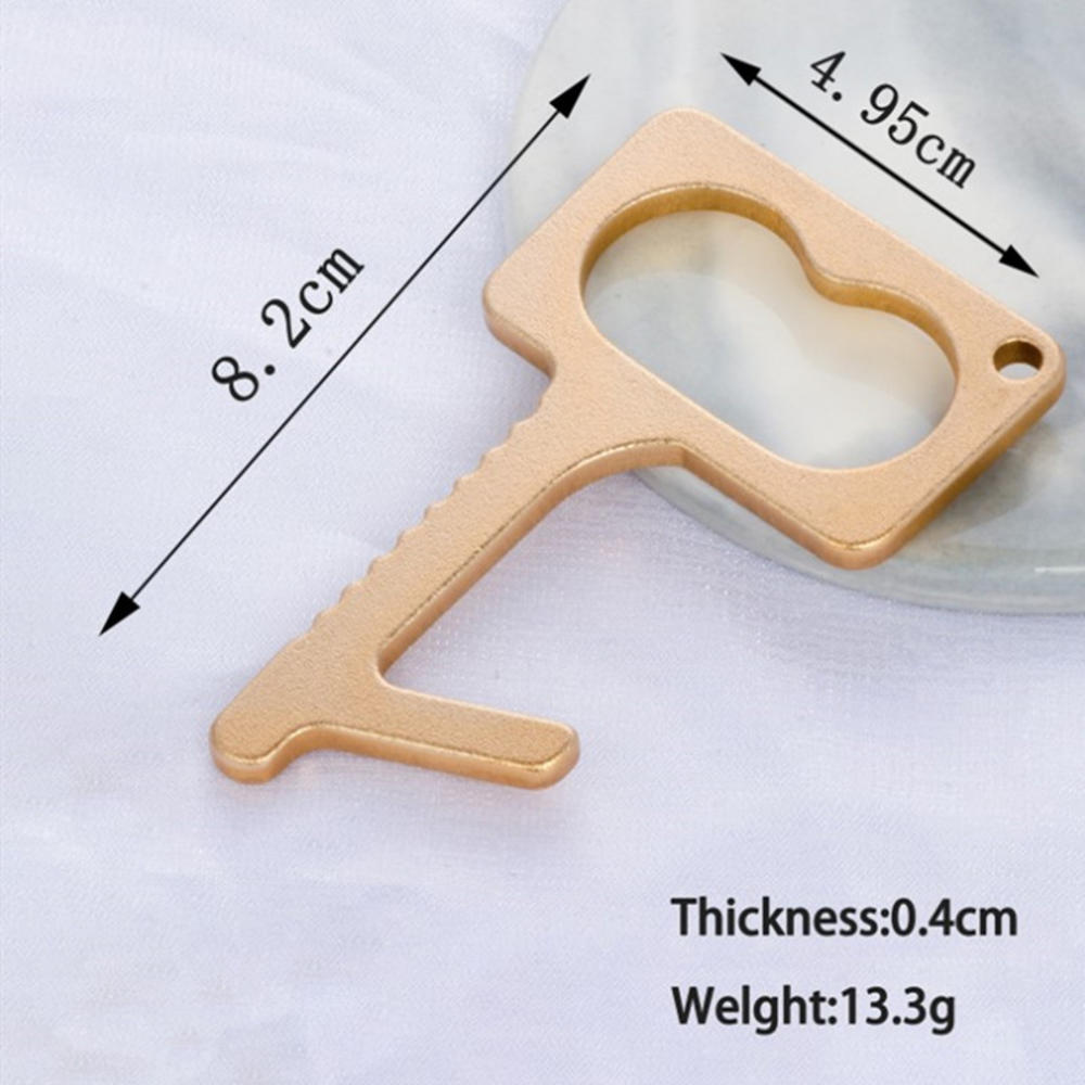 Multi-functional Anti-contact Key Chain Protection Against Epidemic And Anti-virus Easy Pull Button Isolation Portable Door Open