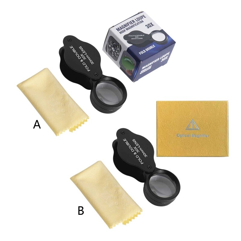 Magnifying Glass 30X Optics Loupes Magnifier Loop Portable Pocket Magnifier