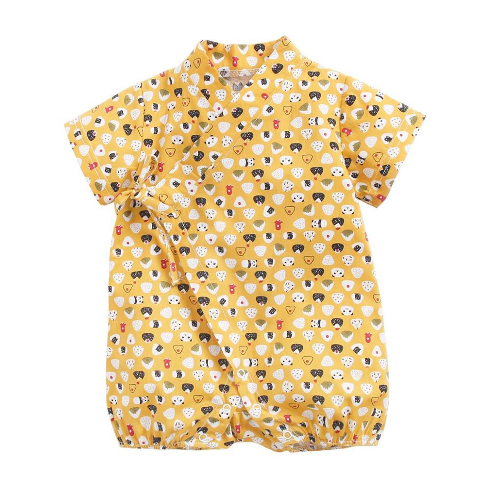 0-3Y recién nacido Kimono ropa de dormir Bebé niños y niñas mono de manga corta de dibujos animados albornoz con impresión de verano lindo bebé atado Kimono