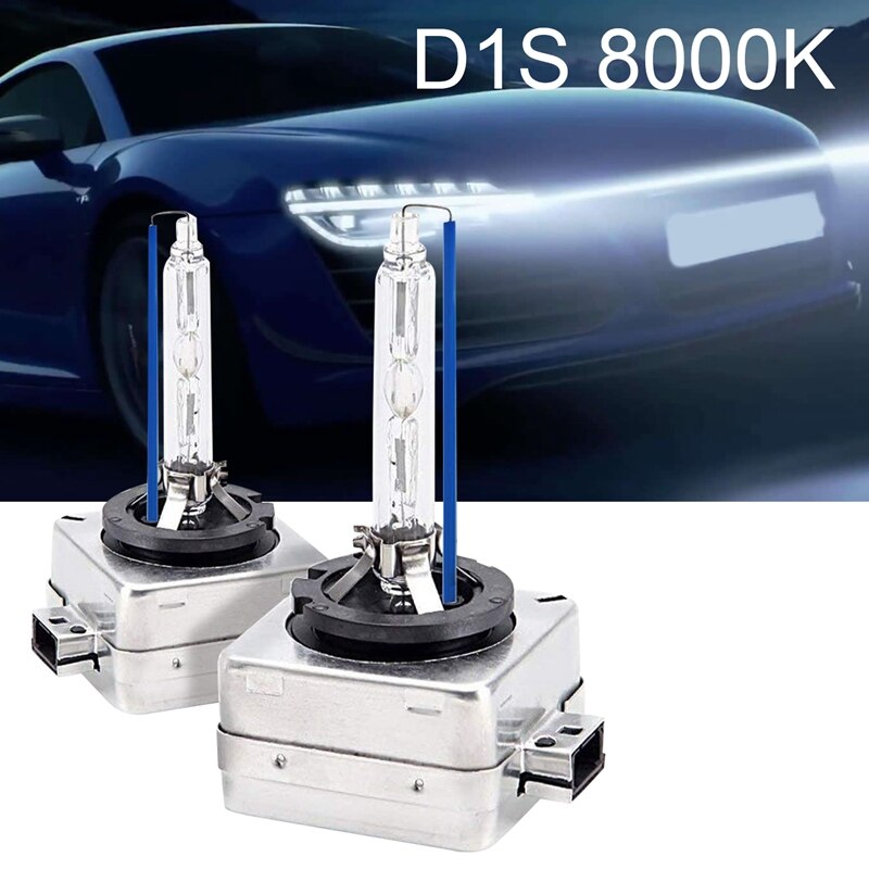 2 stk  d1c d1s d1r 8000k isblå hid xenon bil forlygte 35w fjernlys pærer til -bmw -