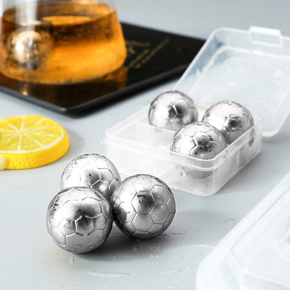 Metal Ice Cubes Set Premium Whisky Chilling Stones Metal Ice Cube