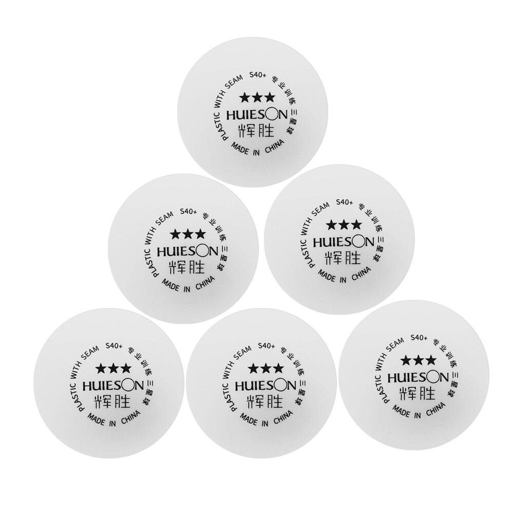 6 stks 3 Star Tafeltennis Ballen S40 + Materiaal ABS Plastic Poly Ping Pong Bal voor Professionele Tafel tennis Training Bal