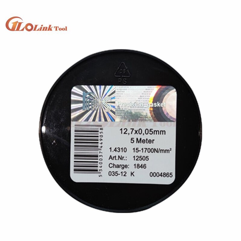 0,01 zu 0,6mm Dicke Edelstahl Blatt Lücke Dichtung Shim Platte Folie Streifen Hohe Präzision 12,7mm Breite 5000mm Fühler Lehren