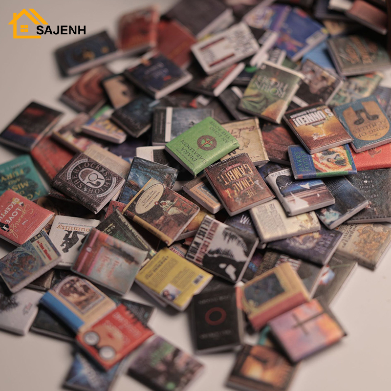 200 stuks miniaturen poppenhuis boeken angst boekenplank accessoires mini boeken accessoires voor decoratie poppenhuis miniatuur