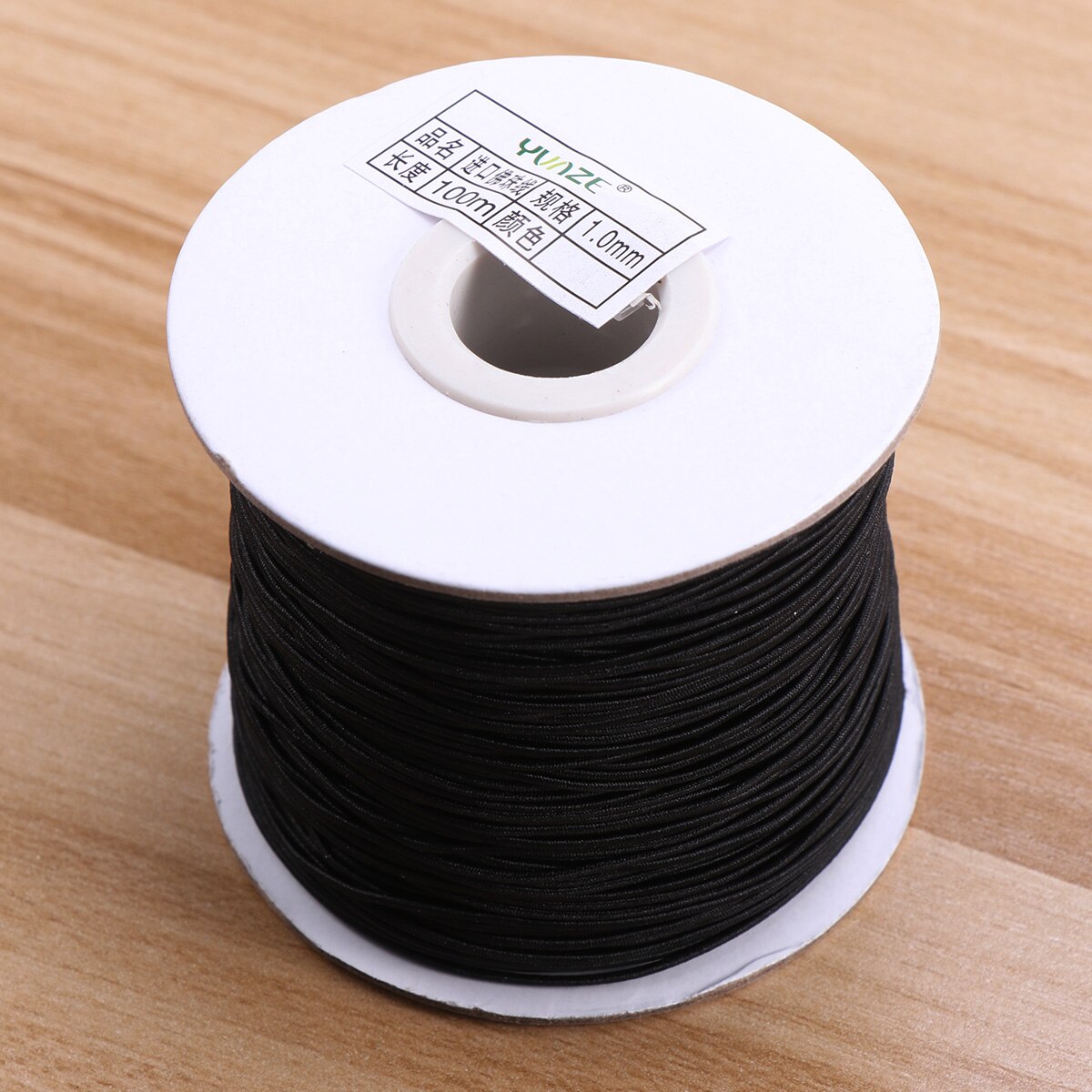 Elastic Cord Beading Threads Stretch String Fabric Crafting Cords for Bracelet Jewelry Making 1mm 100 Meter (Black)