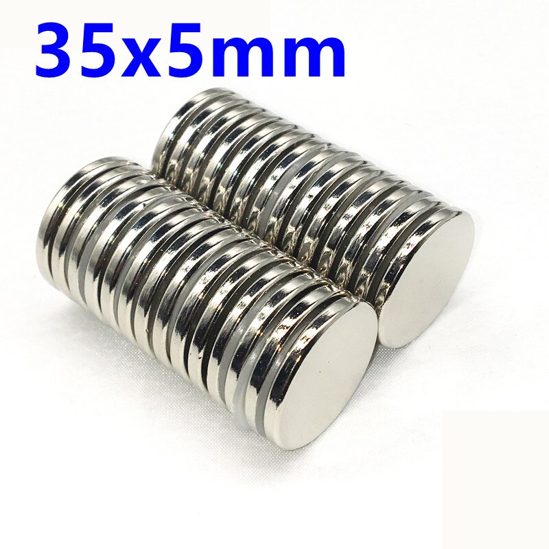 5Pcs Magneet Sterke Magneet Sterke Magneet Rechthoek Neodymium Magneet Magneet Stuk Vierkante Magneet 35x5mm