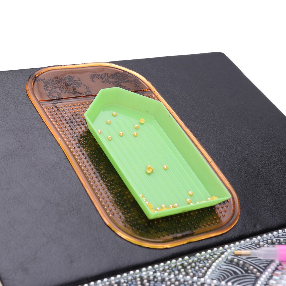 Silicone ponto broca bandeja titular almofada adesivo antiderrapante fixo diy ferramentas bordado esteira para 5d diamante pintura acessórios
