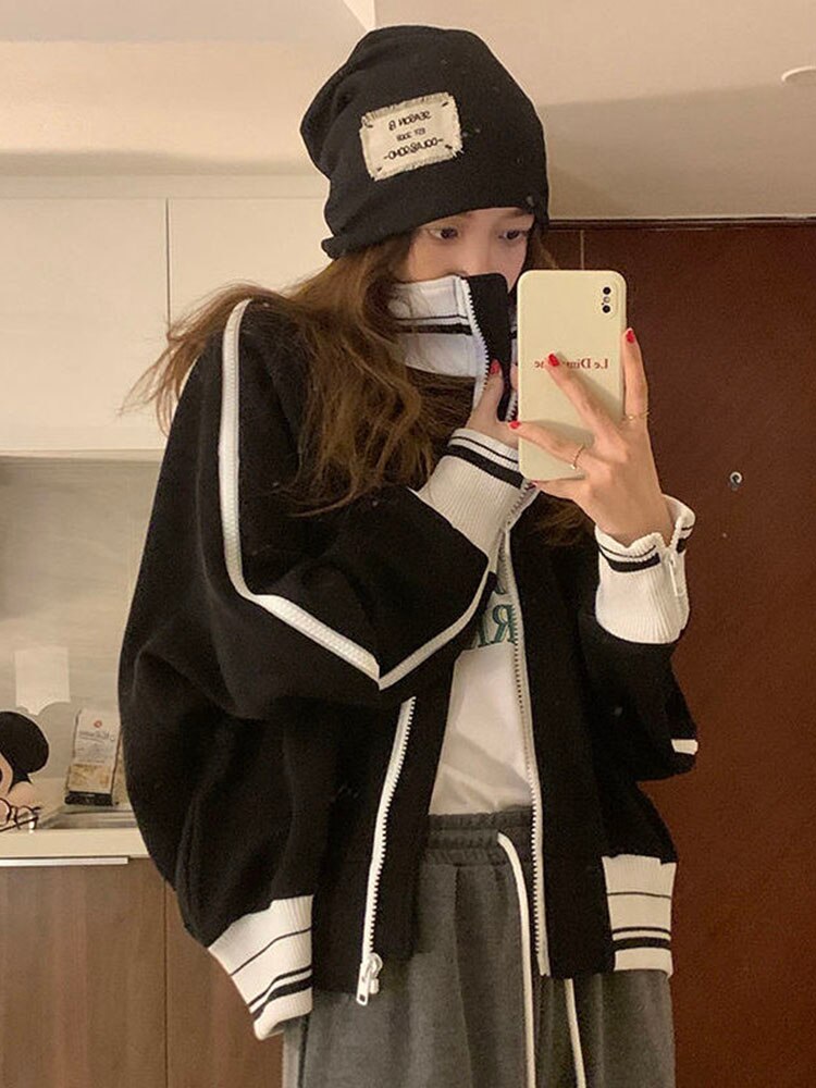 Hoip Jeeky Korean Sports Jacket Women Spring Autumn Fitness Exercise Loose Vintage Coats Windproof Breathable All-match
