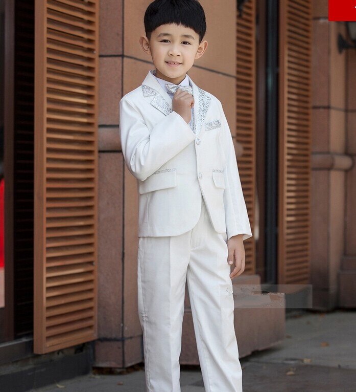 Børn bryllup blazer tøj sæt kostume fødselsdag afslappet formel dreng dragter til bryllup 5 stk sæt  f1005