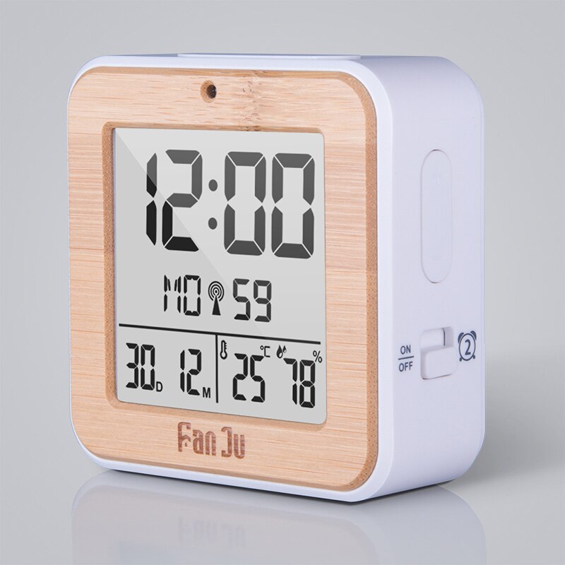 FanJu Digitalwecker Alarmwecker Tischuhr Doppelalarm Temperatur Luftfeuchtigkeit 