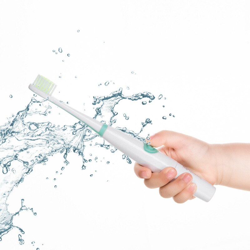 Cepillo de dientes eléctrico para niños, Mini cepillo de dientes eléctrico de viaje a prueba de agua de piel suave con batería sónica portátil