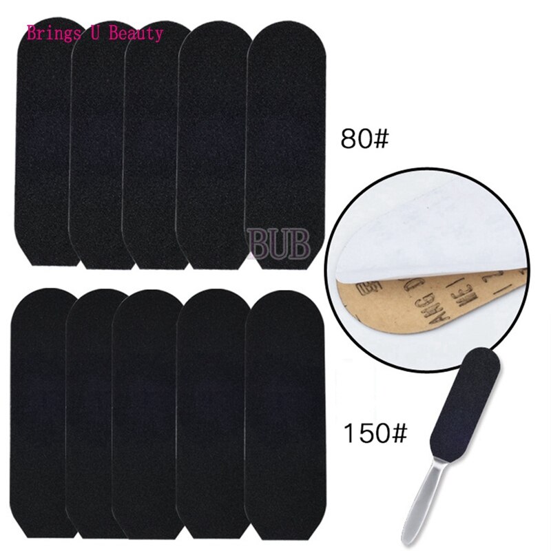 1 Set 21Cm Pedicure Voetverzorging Roestvrij Metalen Handvat En 10 Stuks Van Grof Grit Fijne Korrel Schuren Doek voetrasp En Bestanden Refill