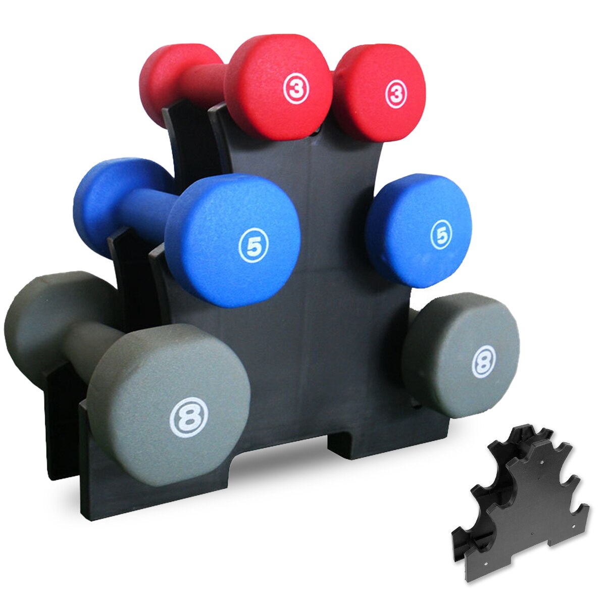 Dumbbell Storage Rack Stand 3-layer Hand-held Dumbbell Storage Rack For Home Office Gym Sport Exercise Accessories: Black