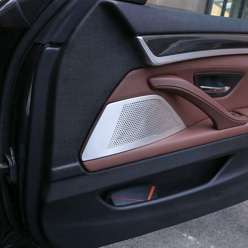 Bildør stereohøjttaler cover trim til bmw 5 series  f10 520 525li 528 aluminiumslegering styling tilbehør 2 stk/sæt
