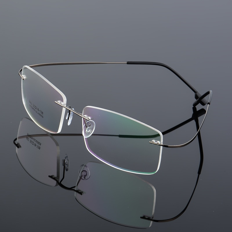 4 Kleuren Mode Randloze Bril Frame Flexibele Memory Alloy Brillen Recept Ultralight Frame