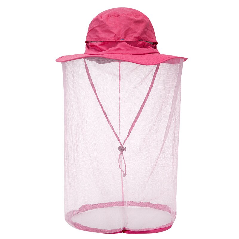 Al aire libre de la gorra de red senderismo pesca sol abeja, insecto de malla de cara máscara Herramientas de apicultura sombrilla cuello cubierta de la cabeza: 06