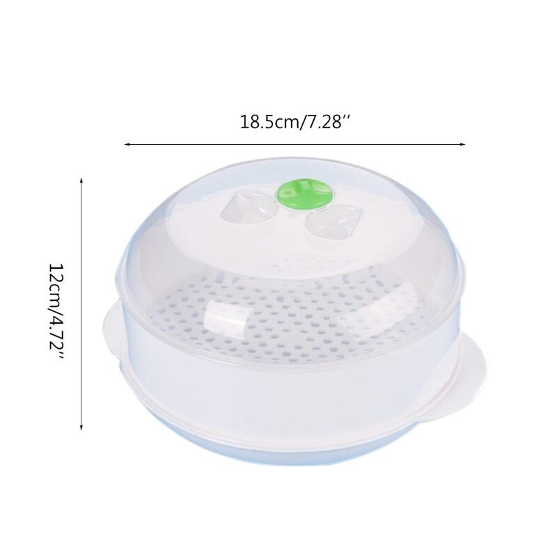 Single Layer Plastic Steamer Microwave Oven Steamer Round