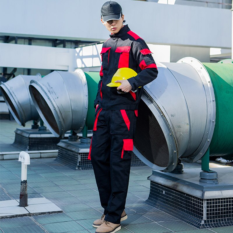 Arbeit Kleidung einstellen Männer Jacke und Hosen Anzug Tragen-Besteändig Arbeits Kleidung Werkzeug Auto Teile Uniformen Werkstatt Fabrik Arbeitskleidung