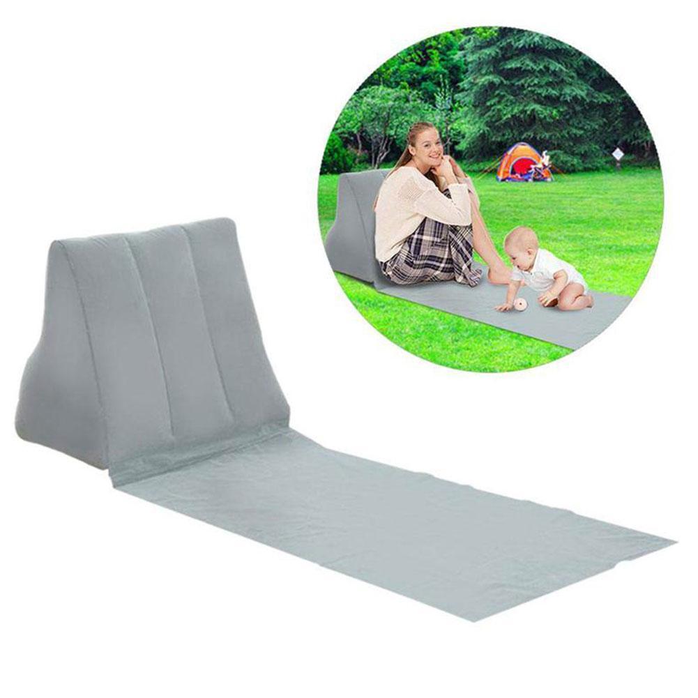 Tapis de Camping gonflable en Pvc, Long tapis de plage pliable, Support souple, Triangle, corps de plage, matelas gonflable, coussin de taille W7C7