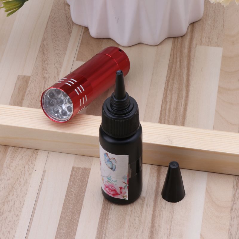 1 Pack UV Lamp UV Resin Kit Ultraviolet Cure Resin Solar Cure Resin UV Hard Glue B85D