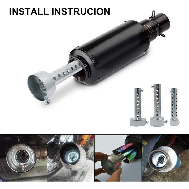 60mm Stainless Muffler Pipe DB Killer Motorcycle Exhaust Silencer Universal Car