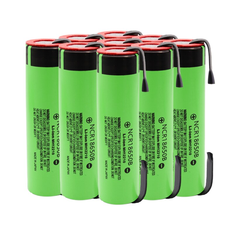 Original 18650 Replacement Batteries NCR18650B 3.7 v 3400mah 18650 Lithium Rechargeable Battery Welding + Nickel Sheet batteries