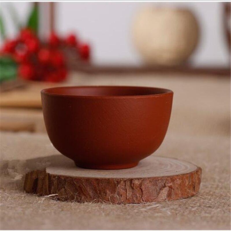 12 Stks/partij Yixing Kopjes Kungfu Thee Cup Paarse Klei Thee Set 30Ml Cups Drinkware Porseleinen Thee Set